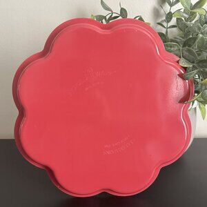 Nordic Ware LAYER CAKE PAN 2.5 cup Color RED Scallop Flower Thin Celebrations